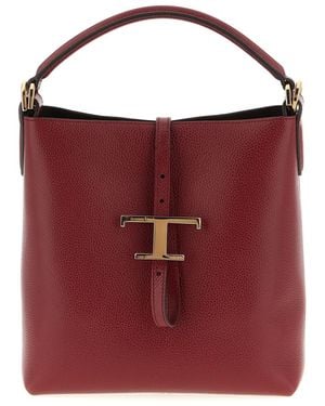 Tod's 't Timeless' Mini Bucket Bag - Red
