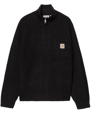 Carhartt "Detroit" Half Zip Sweater Clothing - Black