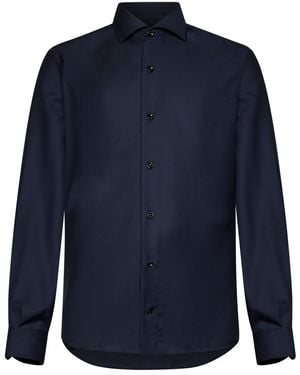 Franzese Collection Franzese Napoli Donald Trump Model Shirt - Blue