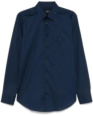 Etro 100% Cotton Casual Shirt - Blue