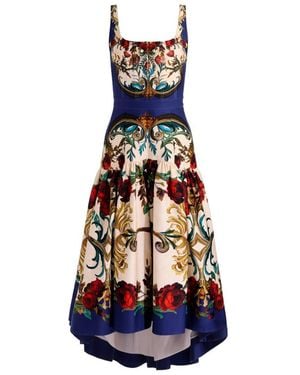 Alice + Olivia Printed Midi Dress - White