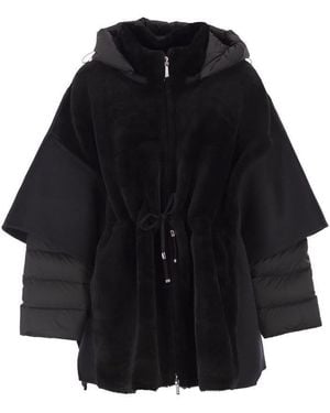 Moorer Raja - Sheepskin And Down Jacket - Black