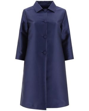 F.it Lighweight Single-Breasted Coat - Blue