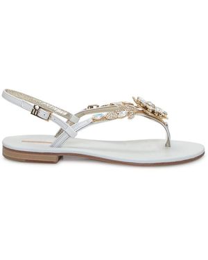 Emanuela Caruso Low Flip Flop Sandal - White