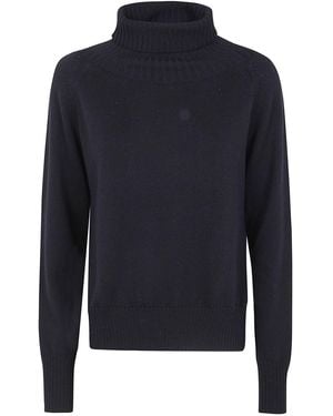 Ibrigu Turtleneck Sweater With Kimono Sleeve Clothing - Blue