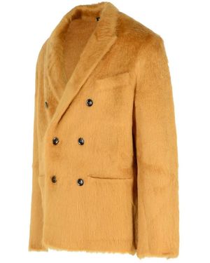 Tom Ford Mohair Double Breasted Jacket - Yellow