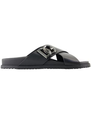 サンダル DOLCE  GABBANA Men Sandals A80440AO60280999 Black Calfskin sandals in Black for Men | Dolce&Gabbana® US