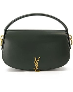 Saint Laurent Voltaire In Box Leather Bags - Green