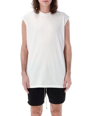 Rick Owens Ribbed Sleeveless Tarp T-Shirt - White