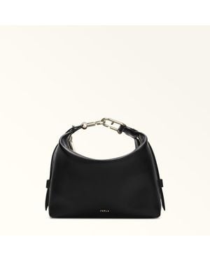 Furla Leather Hobo Bag - Black