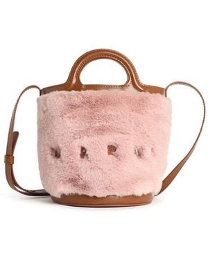 Marni 'Tropicalia' Two-Tone Leather Blend Bag - Pink
