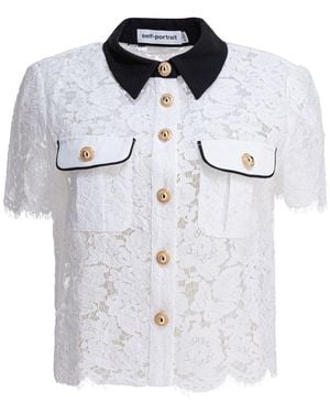 Self-Portrait Tops - White