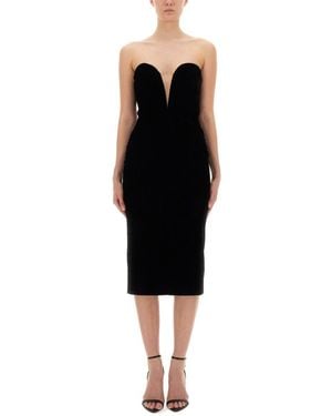 Balenciaga Velvet Cocktail Dress - Black