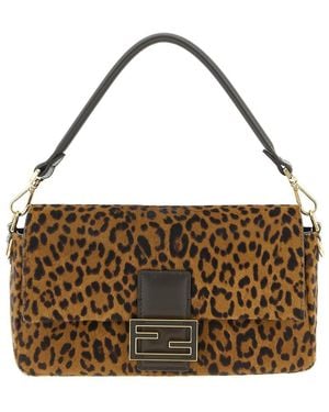 Fendi 'Baguette' Medium Handbag - Brown