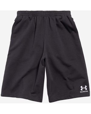 Balenciaga X Under Armour Wide Cotton Bermuda - Blue