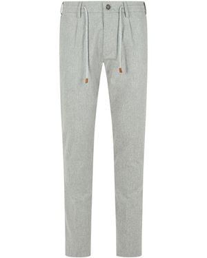 Eleventy Light Grey Wool Blend Trousers