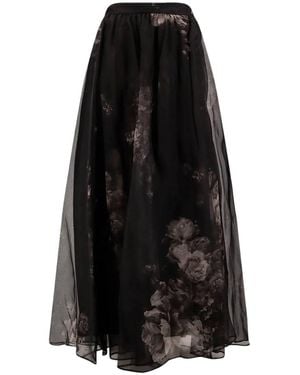 Zimmermann Floral Hypnotic Maxi Skirt - Black