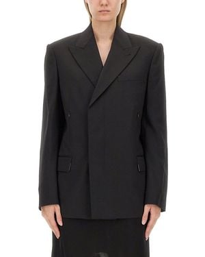 Helmut Lang Oversize Fit Double-Breasted Jacket - Black