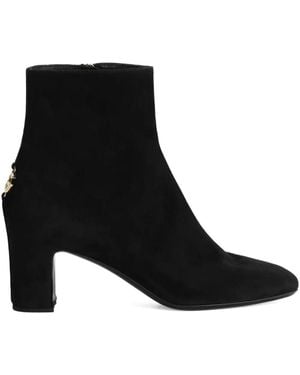 Dolce & Gabbana Suede Ankle Boots Shoes - Black