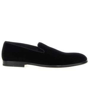 Dolce & Gabbana Velvet Slipper - Black