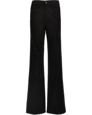 Tom Ford Stretch Twill Denim Wide Flare' Jeans - Black