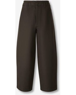 Lemaire Wide Chino Pants - Brown