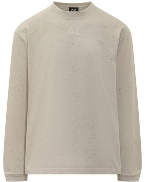 M44 LABEL GROUP T-shirt With Vortex Effect - Natural
