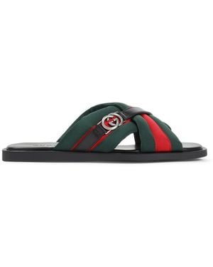 Gucci Open Toe Slides - Black