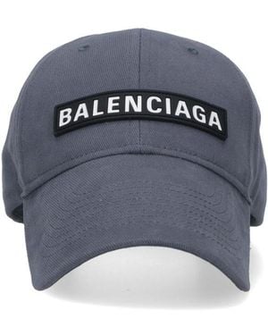Balenciaga Logo Baseball Cap - Blue
