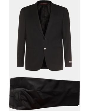 Canali Wool Suits - Black