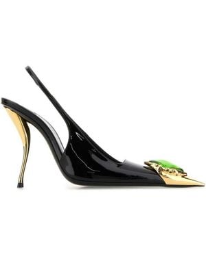 Saint Laurent Leather Loulou Court Shoes - Black