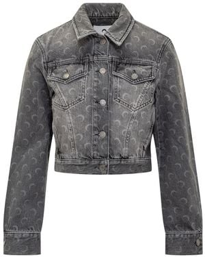 Marine Serre Jacket Denim Moon - Gray