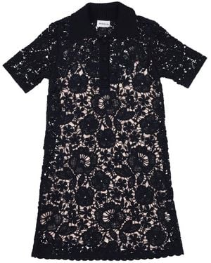 P.A.R.O.S.H. Copper Cotton Mini Dress - Black