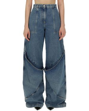 The Attico Cargo Jeans - Blue