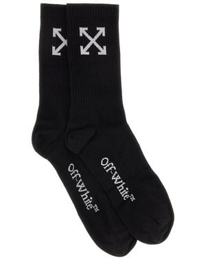 Off-White c/o Virgil Abloh Medium Socks With "Arrow" Pattern - Black