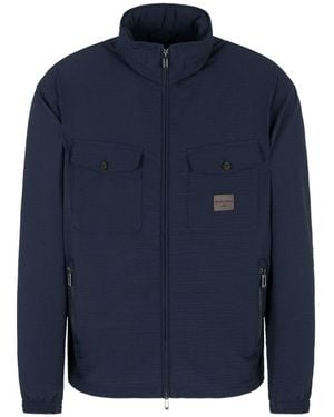 Emporio Armani Nylon Blouson Jacket - Blue