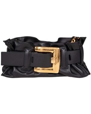 Balmain Medium Anthem Calfskin Bag - Black