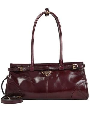 Prada Bonnie Medium Leather Bags - Purple