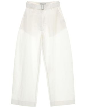 Studio Nicholson Round Leg Cotton Pants - White