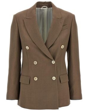 Brunello Cucinelli Blazer Twill Fluid - Green