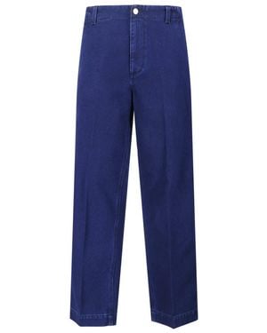 Gucci Logo Straight Jeans - Blue