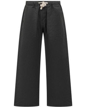 Palm Angels Wide Drawstring Trousers - Black