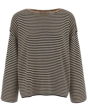 Brunello Cucinelli 'Dazzling Collar Insert' Sweater - Black