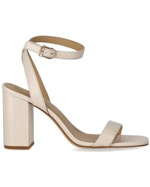Michael Kors Merriam Cream Heeled Sandal - Metallic