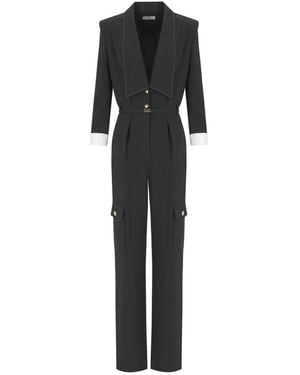 Elisabetta Franchi Cargo Jumpsuit - Black