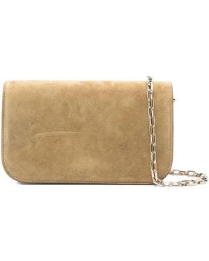 Christian Louboutin Paloma Suede Leather Clutch - Natural
