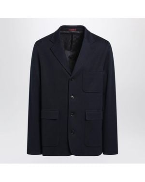 Gucci Single-Breasted Jersey Jacket - Blue