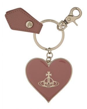 Vivienne Westwood "Mirror Heart Orb" Keychain - Multicolor
