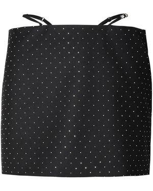 Chiara Ferragni Viscose Blend Miniskirt - Black