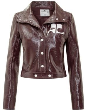 Courreges Reedition Vinyl Jkt - Brown